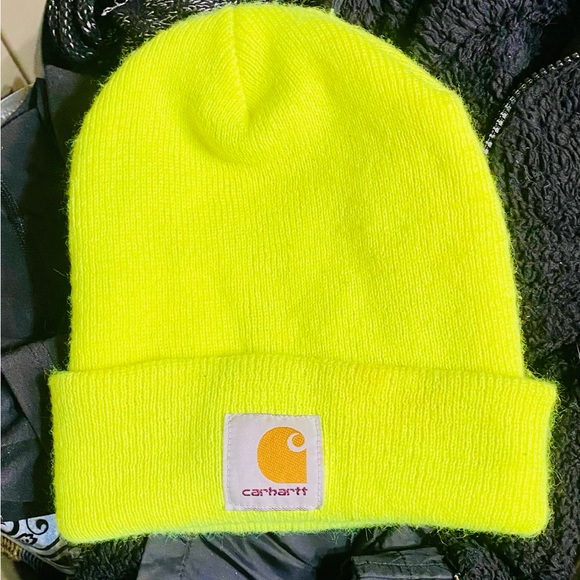 Carhartt STYLE #A18 KNIT CUFFED BEANIE Neon - Picture 1 of 2